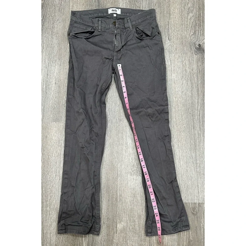 Paige Federal Jeans‎ Mens 29 x 28 Gray Federal Slim Straight Stretch Denim Pants
